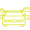 Grafisk visualisering af fronten af tre biler 